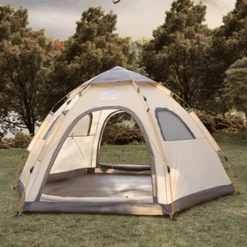 Hewolf 3-5 Person Automatic System Large Outdoor Camping Tent 23 Hewolf 3-5 Person Automatic System Large Outdoor Camping Tent -Montanic Store MON 1789 TAN 2