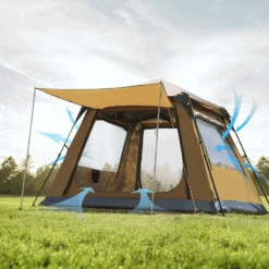 Hewolf Large 8 Person Square Top Automatic Tent 12 Hewolf Large 8 Person Square Top Automatic Tent -Montanic Store MON 1847 CAM 6