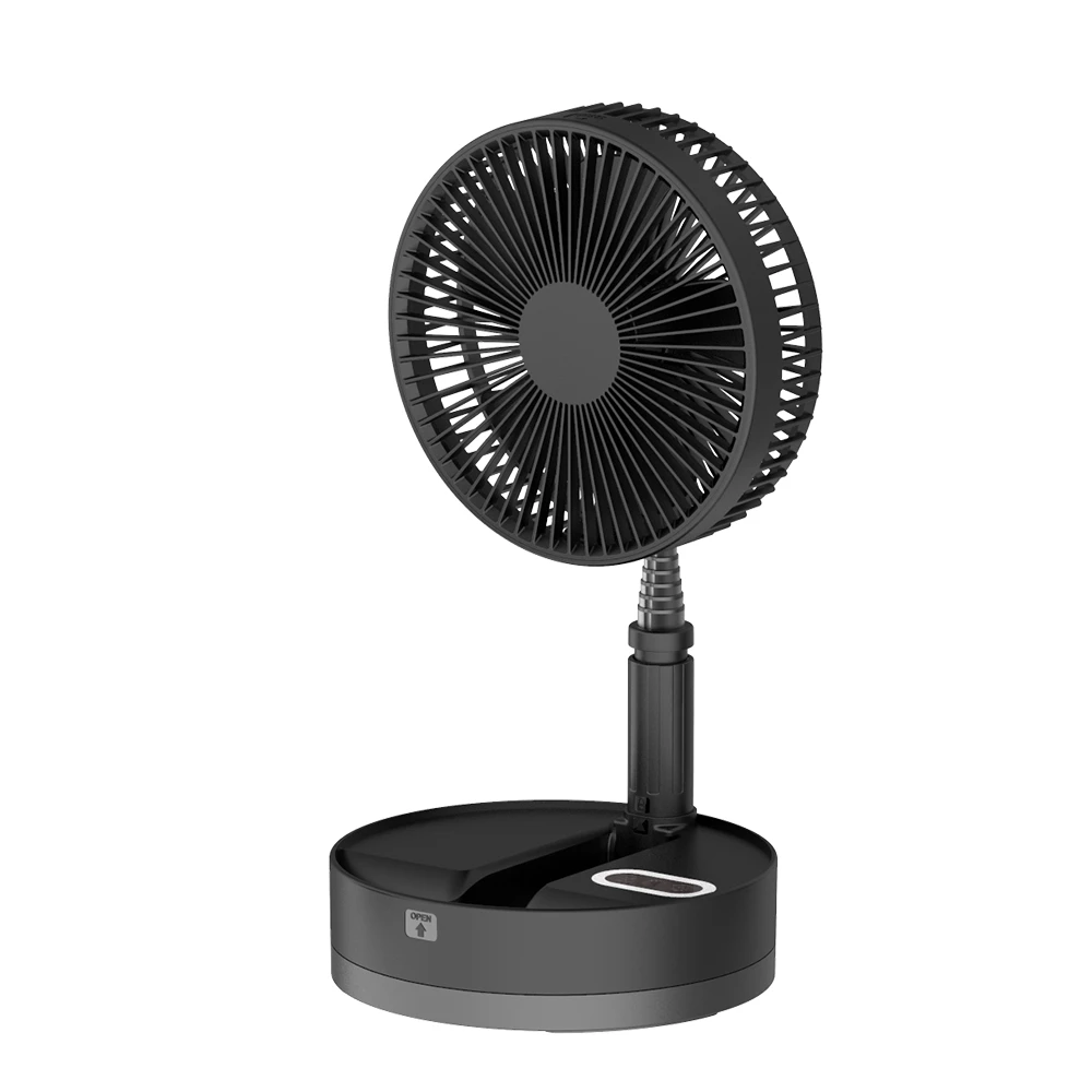 P10 Folding Retractable Camping Fan - Black 1 P10 Folding Retractable Camping Fan - Black