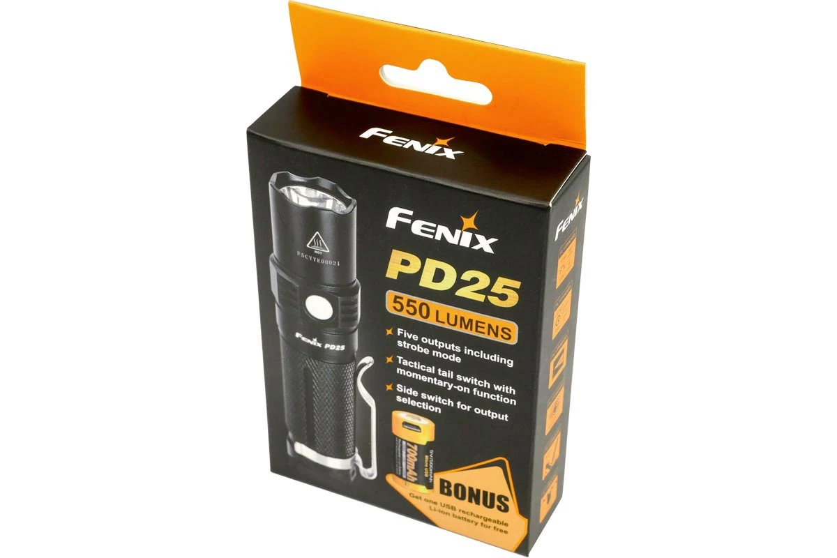 Fenix PD25 XP-L LED Flashlight Black 3 Fenix PD25 XP-L LED Flashlight Black - Image 3
