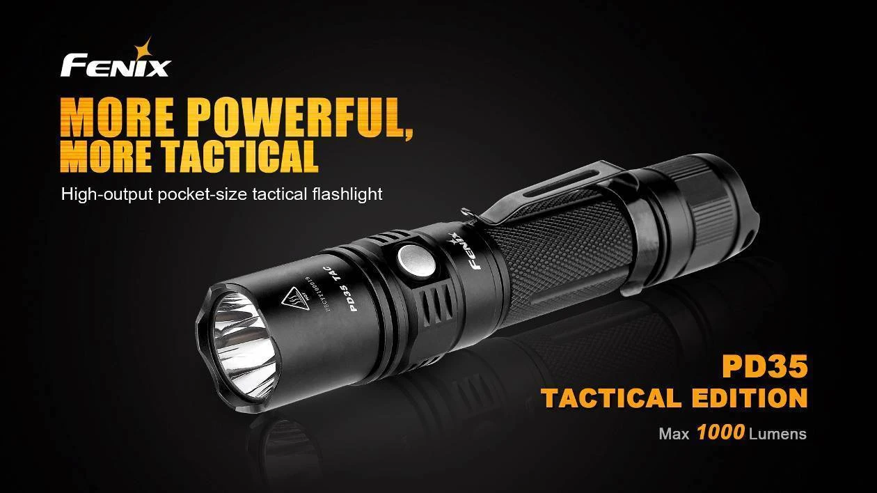 Fenix PD35 TAC Tactical Edition Flashlight 1000 Lumen 2 Fenix PD35 TAC Tactical Edition Flashlight 1000 Lumen - Image 2