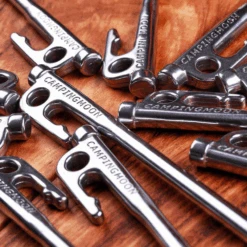 Campingmoon Stainless Steel Tent Pegs Silver 20 Campingmoon Stainless Steel Tent Pegs Silver -Montanic Store R26 8 4