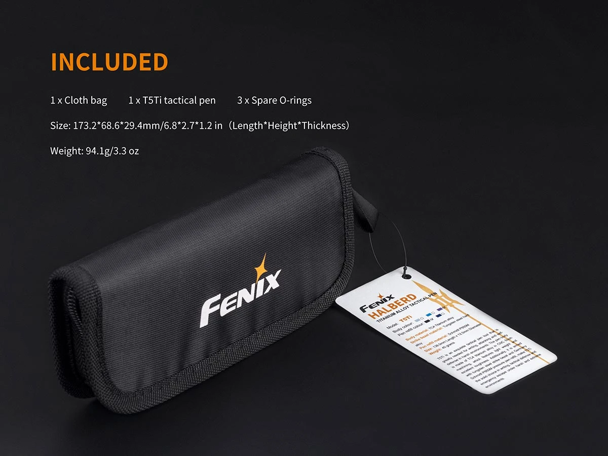 Fenix T5TI Titanium Tactical Pen (Grey) 6 Fenix T5TI Titanium Tactical Pen (Grey) - Image 6