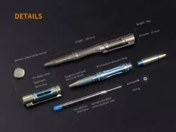 Fenix T5Ti Tactical Pen Halberd And F15 Flashlight Set Grey 11 Fenix T5Ti Tactical Pen Halberd And F15 Flashlight Set Grey -Montanic Store T5TiF15 Pen Specs