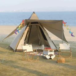 Vidalido 3 - 4 Person Automatic Teepee Tent 17 Vidalido 3 - 4 Person Automatic Teepee Tent -Montanic Store TV 063 TAN 8