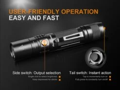 Fenix UC35 V2.0 XP-L HI V3 USB Rechargeable LED Flashlight 21 Fenix UC35 V2.0 XP-L HI V3 USB Rechargeable LED Flashlight -Montanic Store UC35 V2 flashlight Switches