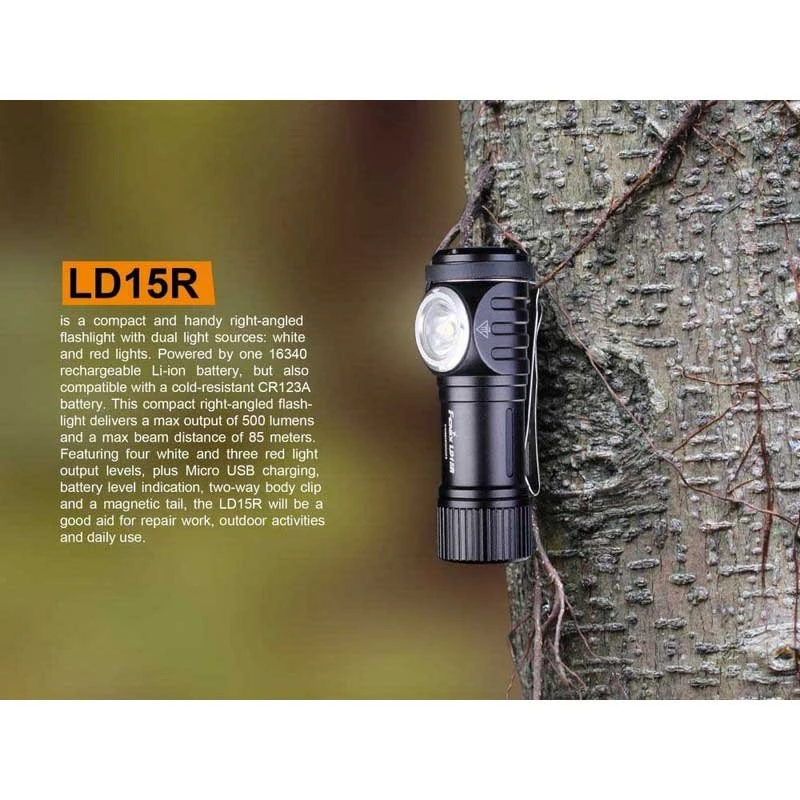 Fenix LD15R XP-G3 USB Rechargeable LED Flashlight Black 9 Fenix LD15R XP-G3 USB Rechargeable LED Flashlight Black - Image 9