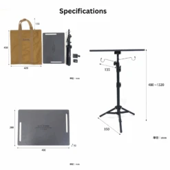 Post General Tri-pod Table & Hanger 17 Post General Tri-pod Table & Hanger -Montanic Store specifications
