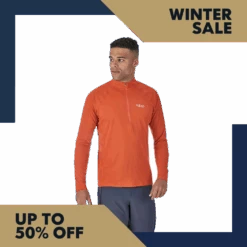 Rab Pulse Long Sleeve Zip - Firecracker