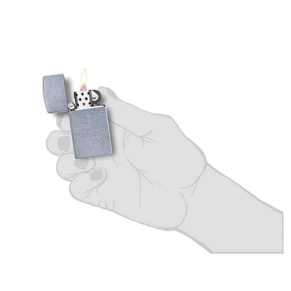 Zippo 1607 Slim® Street Chrome™ - Refillable Windproof Lighter 3 Zippo 1607 Slim® Street Chrome™ - Refillable Windproof Lighter - Image 3