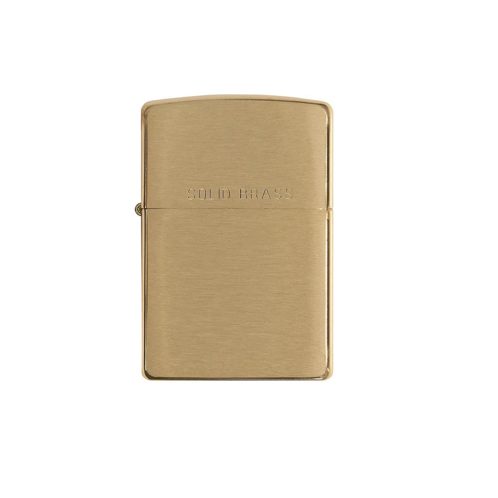 Zippo 204 Brushed Solid Brass - Refillable Windproof Lighter 1 Zippo 204 Brushed Solid Brass - Refillable Windproof Lighter