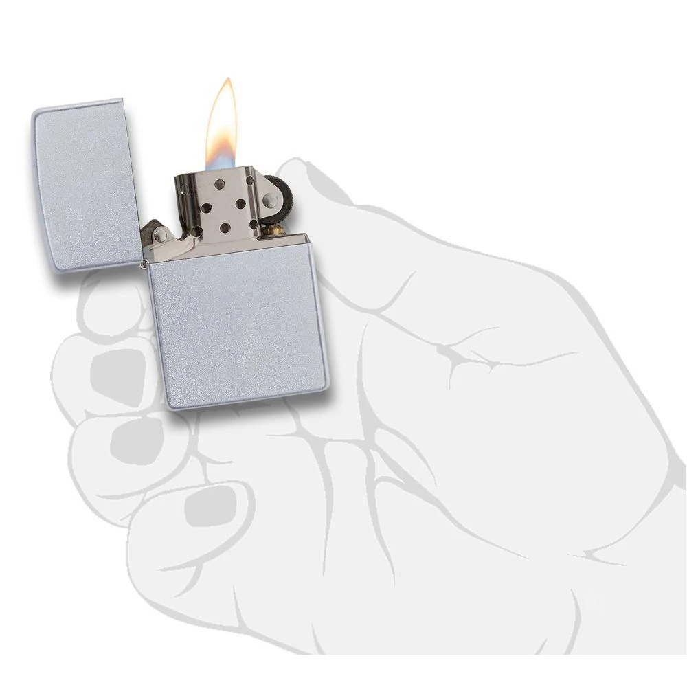 Zippo 205 Classic Satin Chrome - Refillable Windproof Lighter 4 Zippo 205 Classic Satin Chrome - Refillable Windproof Lighter - Image 4
