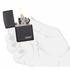 Zippo 218ZB Classic Black And Red Zippo - Refillable Windproof Lighter 7 Zippo 218ZB Classic Black And Red Zippo - Refillable Windproof Lighter -Montanic Store zippo 218zb 3