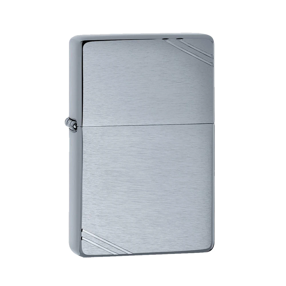 Zippo 230 Brushed Chrome Vintage With Slashes - Refillable Windproof Lighter 3 Zippo 230 Brushed Chrome Vintage With Slashes - Refillable Windproof Lighter - Image 3