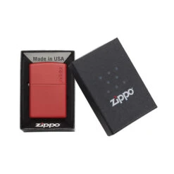Zippo 233ZL Red Matte With Zippo Logo - Refillable Windproof Lighter -Montanic Store zippo 233zl 4
