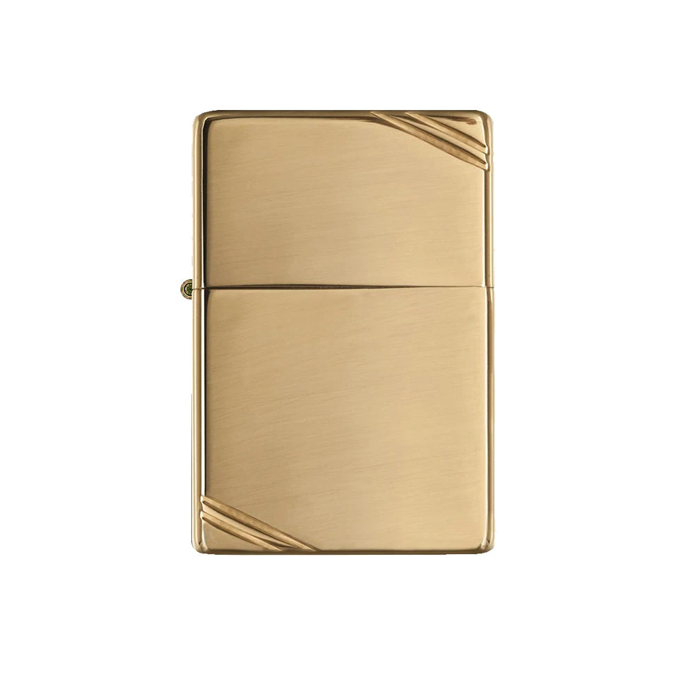 Zippo 270 High Polish Brass Vintage With Slashes - Refillable Windproof Lighter 1 Zippo 270 High Polish Brass Vintage With Slashes - Refillable Windproof Lighter
