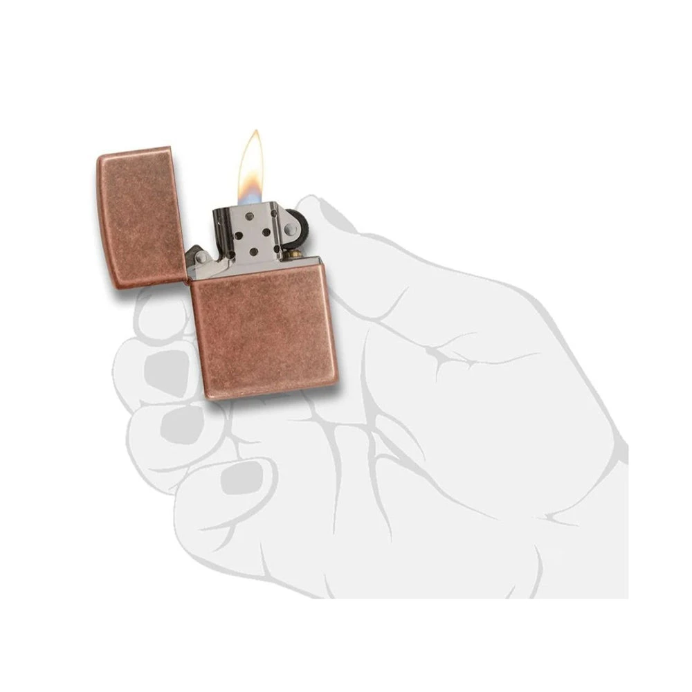 Zippo 301FB Antique Copper - Refillable Windproof Lighter 4 Zippo 301FB Antique Copper - Refillable Windproof Lighter - Image 4